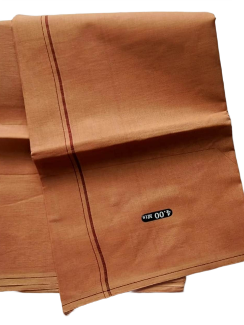 Biege Color Cotton Dhoti 4 Meters