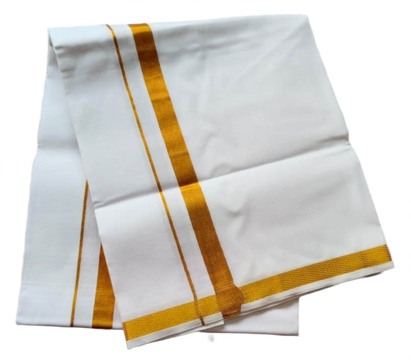 White Cotton Lungi 2 Meters