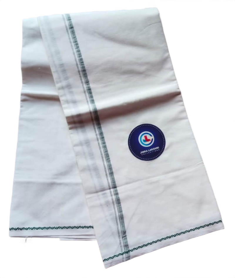 White Cotton Lungi 2 Meters