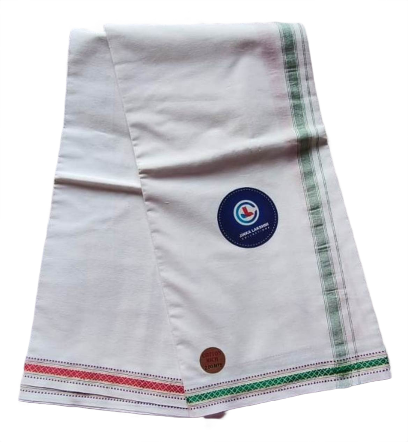 White Cotton Lungi 2 Meters