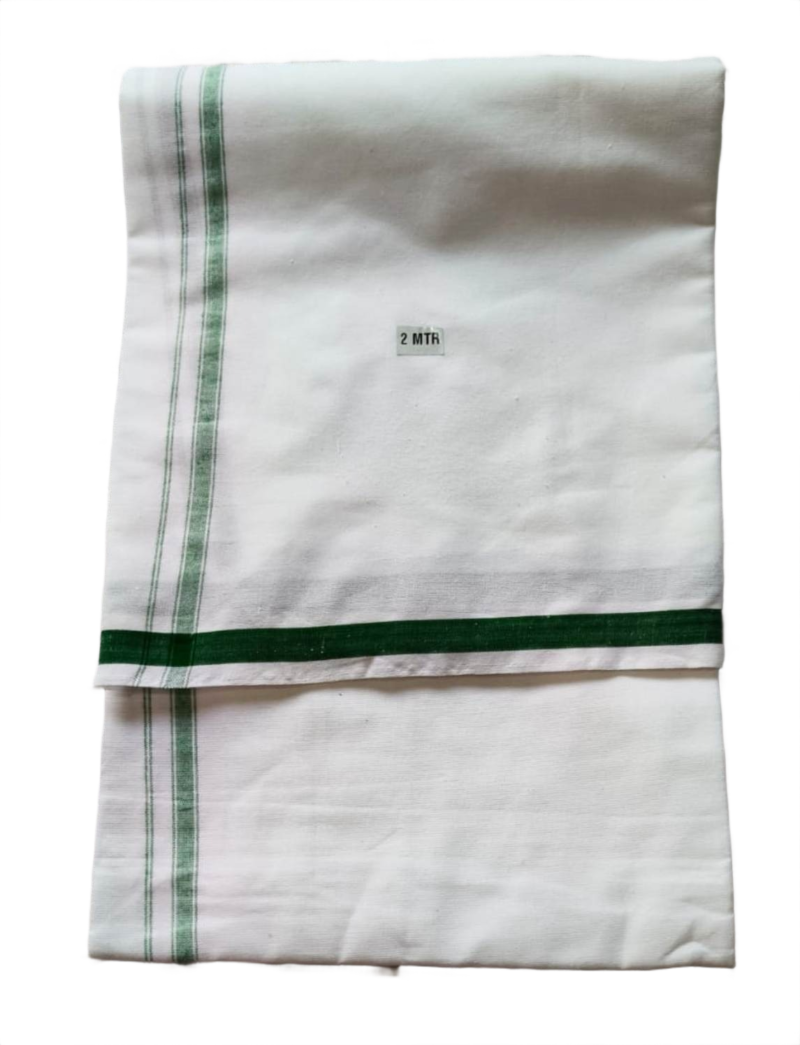 White Cotton Lungi 2 Meters