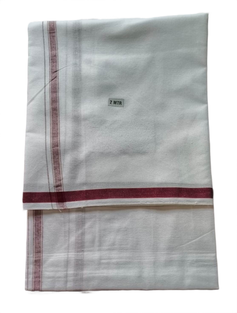 White Cotton Lungi 2 Meters