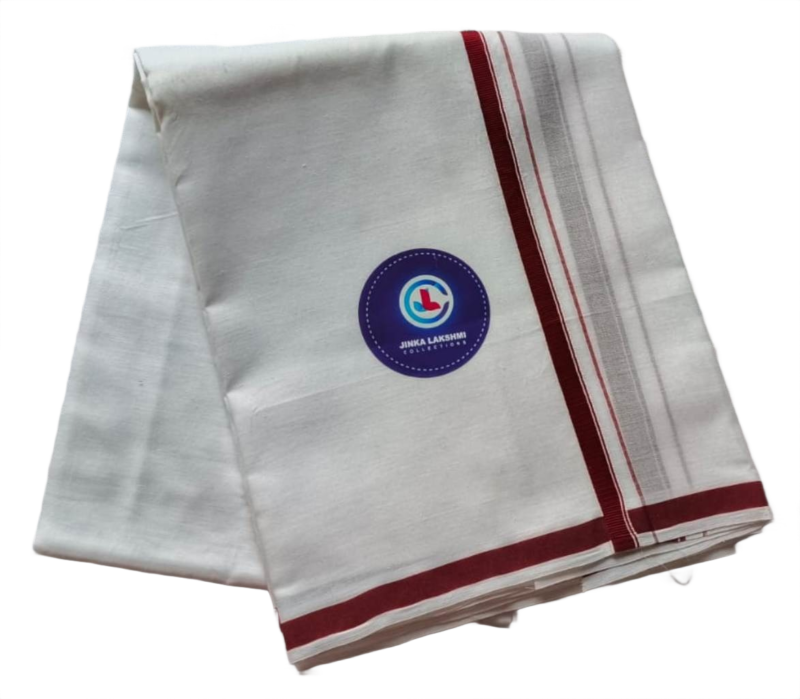 White Cotton Dhoti 4 Meters