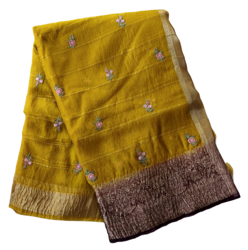 Crush Silk Saree For Women