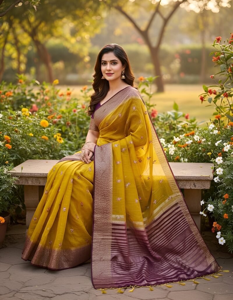 Crush Silk Saree For Women