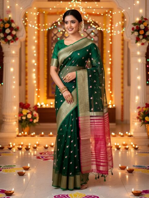 Crush Silk Saree For Women
