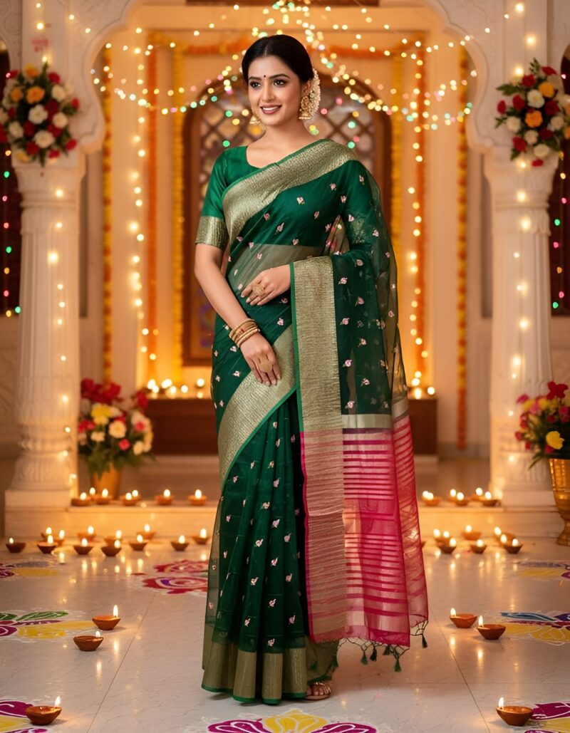 Crush Silk Saree For Women