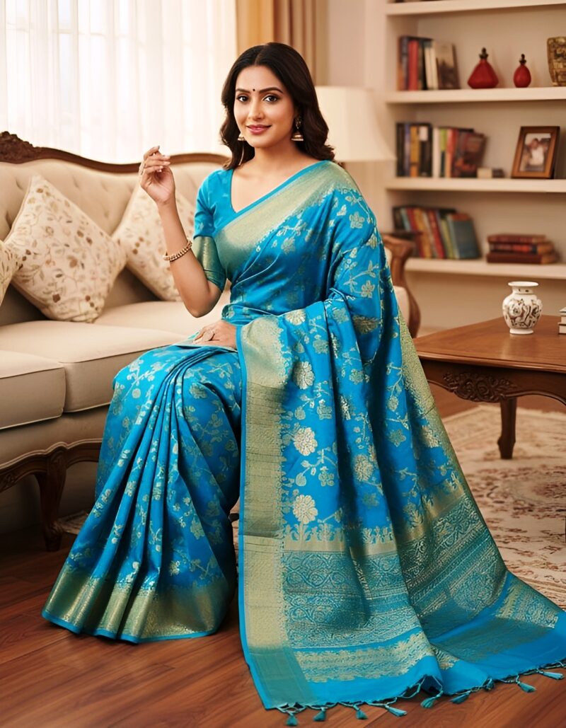 Crush Silk Saree For Women
