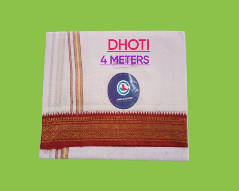 White Color Dhoti 4 Meters