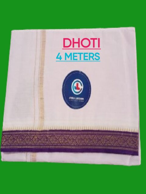 White Dhoti 4 Meters