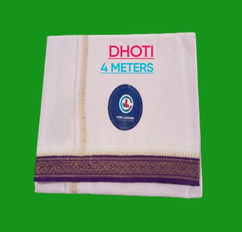 White Dhoti 4 Meters