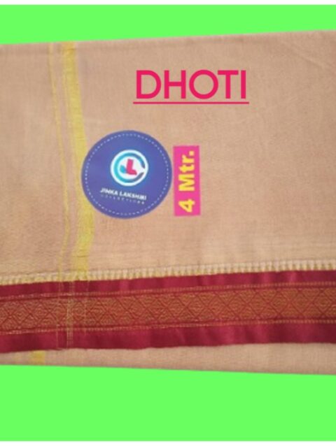 Biege Color Dhoti 4 Meters