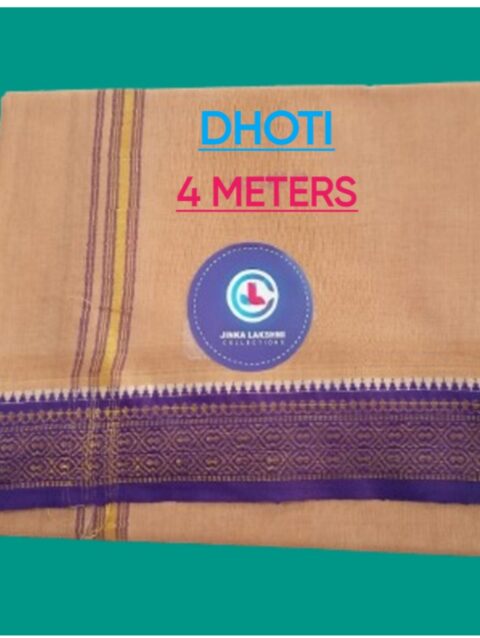 Biege Color Dhoti 4 Meters