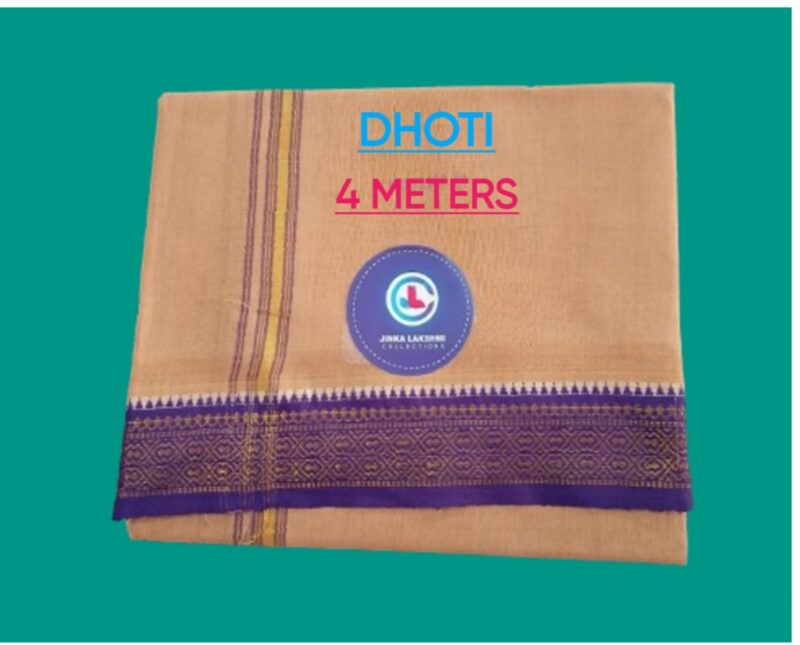 Biege Color Dhoti 4 Meters