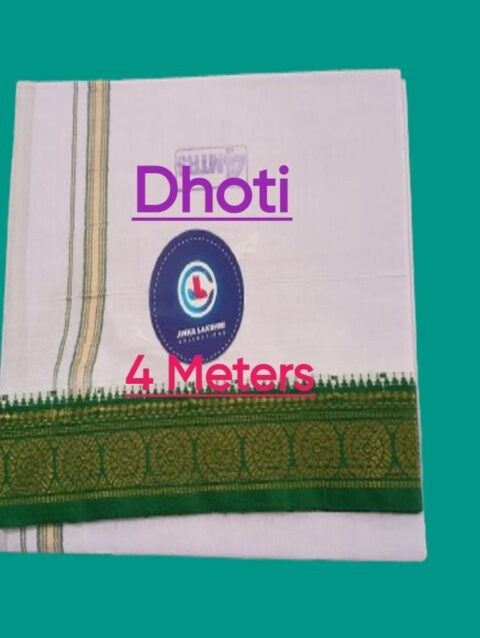 White Color Dhoti 4 Meters