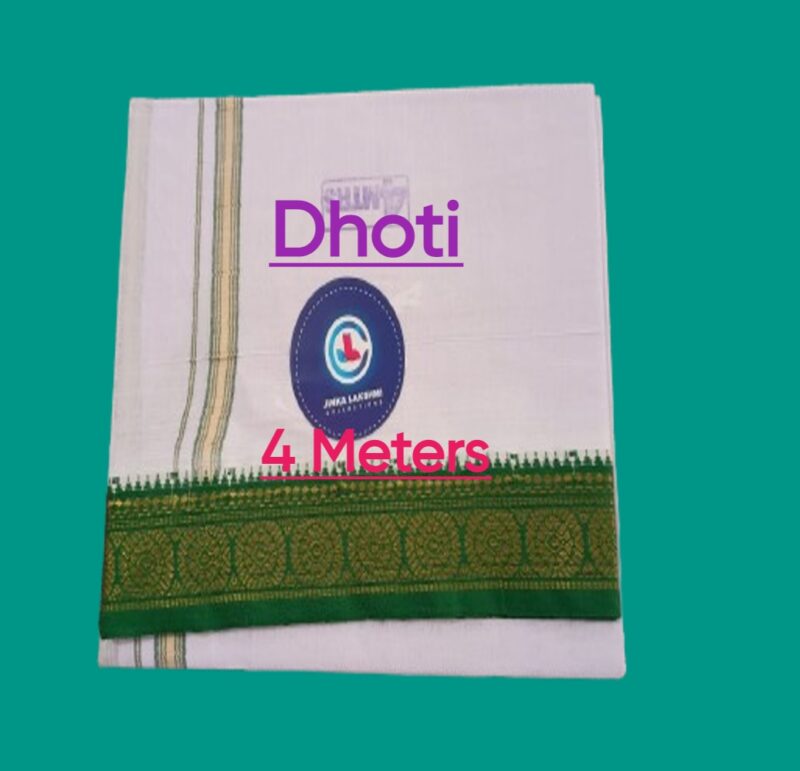 White Color Dhoti 4 Meters
