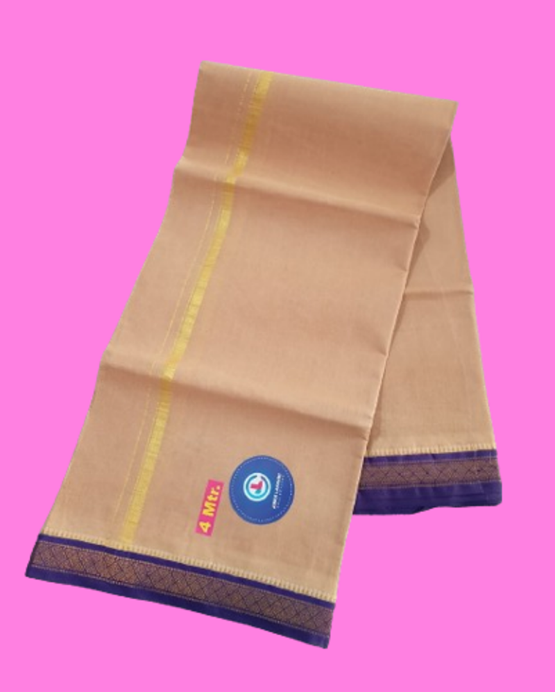 Biege Color Dhoti 4 Meters