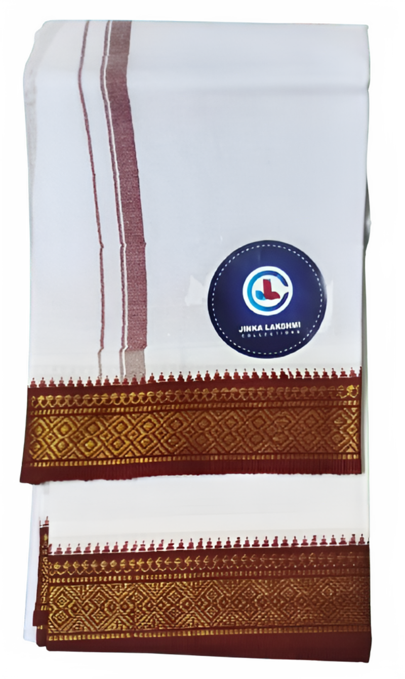 White Cotton Lungi 2 Meters