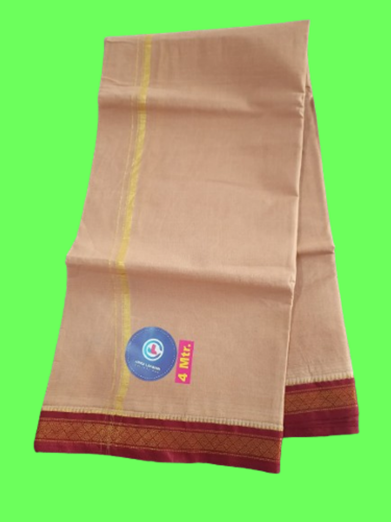 Biege Color Dhoti 4 Meters
