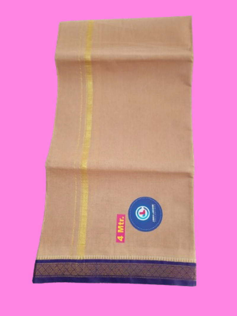 Biege Color Dhoti 4 Meters