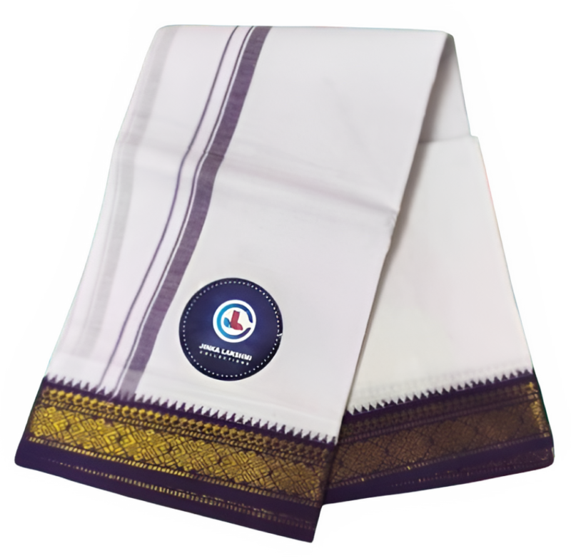 White Cotton Lungi 2 Meters